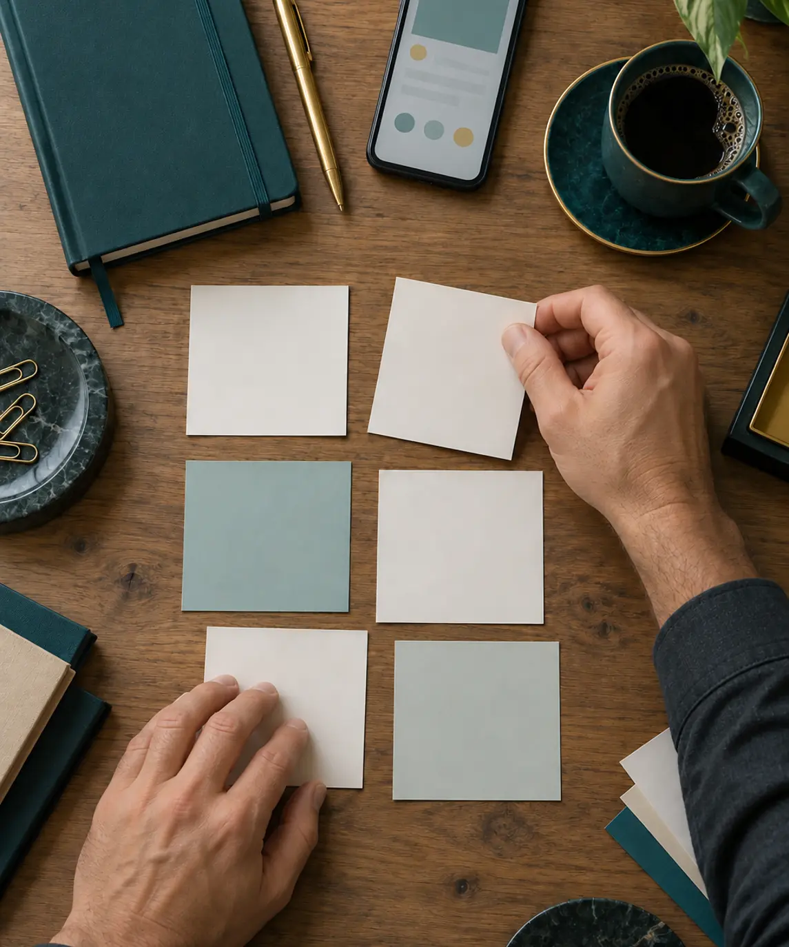 Professionista che prepara la strategia e la pianificazione dei contenuti