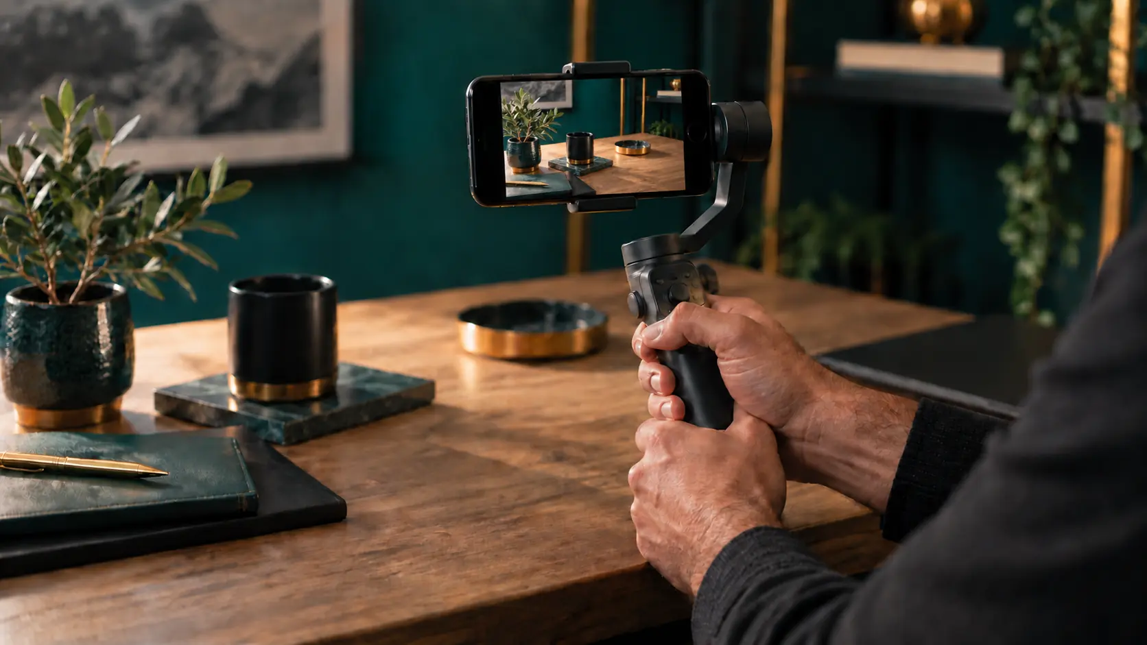 Ripresa social con smartphone montato su gimbal